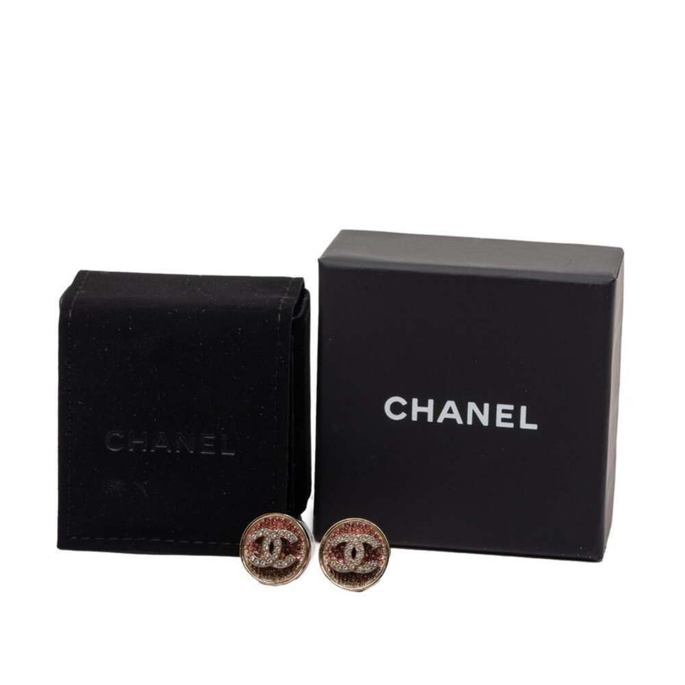 Chanel Cc Logo Earrings Metal Gold-Tone #247113C95B - Picture 4 of 4